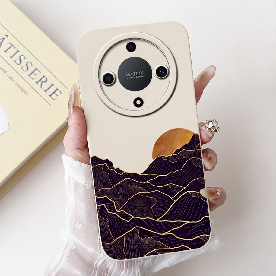 For Honor X9b Case ALI-NX1 Shockproof Cover Popular Flower Soft Liquid Silicone Phone Case For Honor Magic 6 Lite ALI-NX3 Bumper