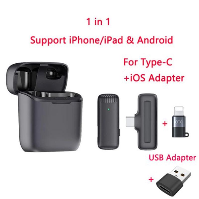 Wireless Collar Microphone J11/13 with Charging Case for Mobile Live Broadcast and Outdoor Recording with Noise Reduction