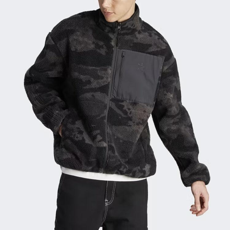 adidas Оригинальные Куртки Мужские Черный Стойка Умеренный Другое II8174