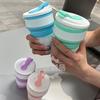 Компактная складная силиконовая кружка для воды и кофе для путешествий и занятий спортом — стильный, удобный и высококачественный дизайн.
