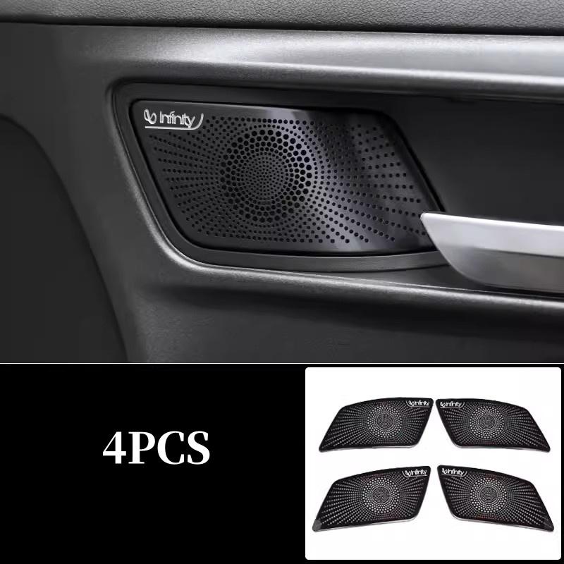 For GWM Great Wall Tank 300 2022 2023 Inner Door Handle Speaker Audio Loudspeaker Cover Trim Interior Accessories Stainless Cap