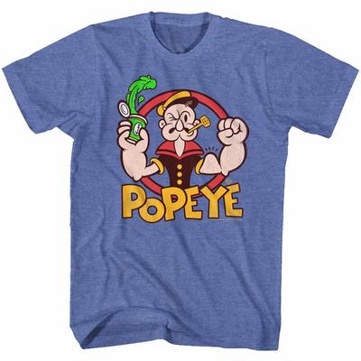 Мужская футболка Popeye The Sailor Man Мультяшная сжимающая банку шпината Унисекс футболка
