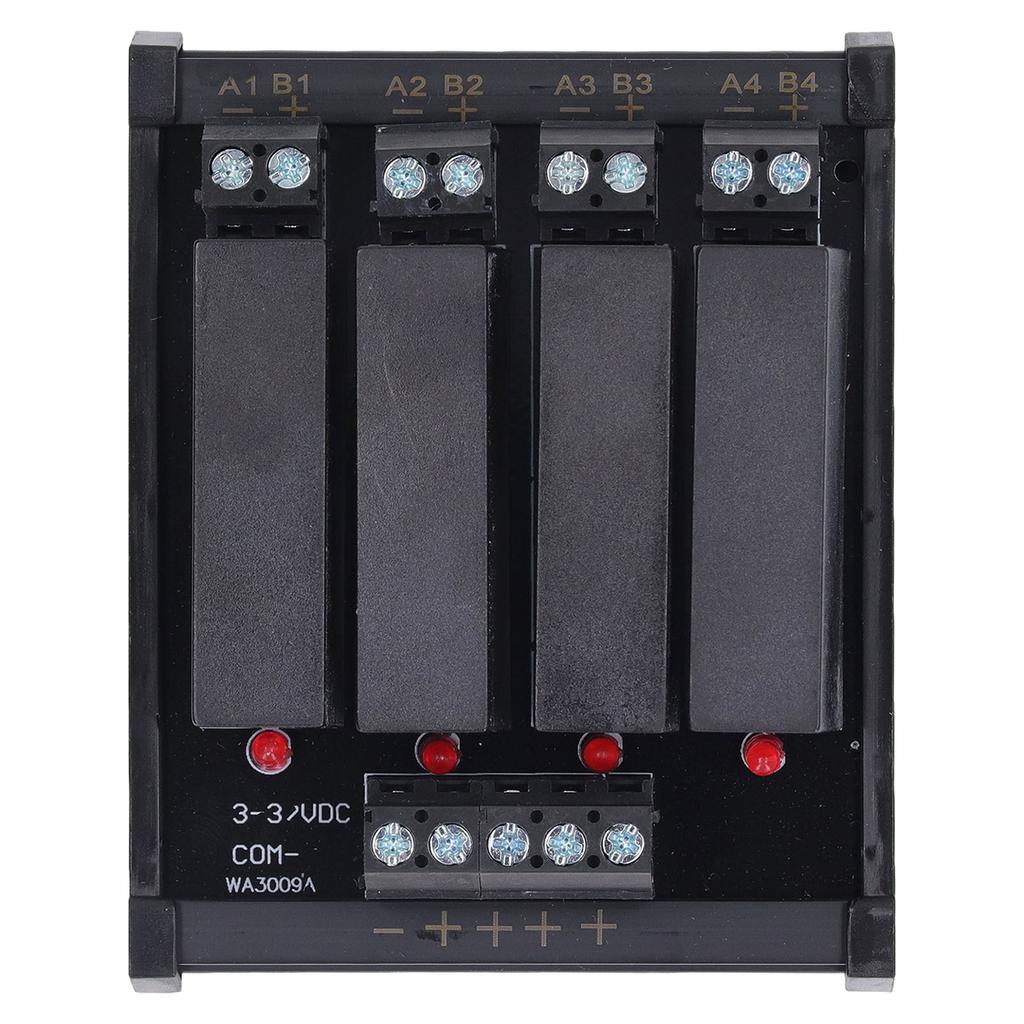 4-канальный модуль реле DC-DC DIN-рейка Твердотельное реле Общий отрицательный вывод Вход 3–32 В 5–8 А 5–60 В