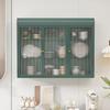 Armoire en verre - MUVOE - 3 portes - Fixation murale - Vert foncé - Design contemporain