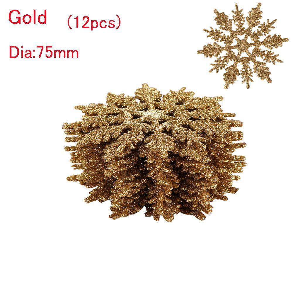 Hanging Pendant Charming Christmas Tree Decor Glitter Snowflake Festival Decoration Party Ornaments