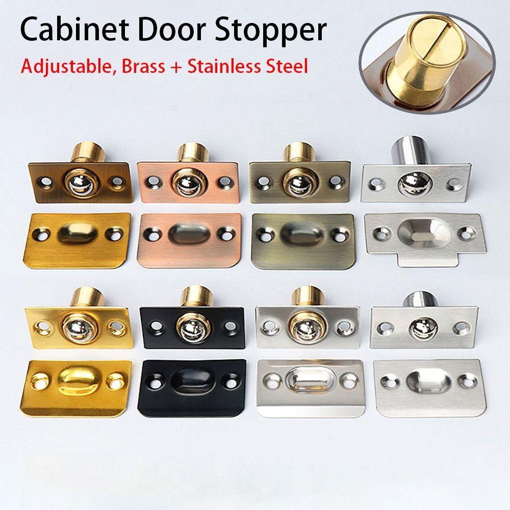 1Set Cabinet Gate Closet Door Ball Catch with Screws Door Latch Set Durable Door Stopper