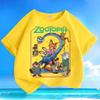 Summer TShirts for Boys and Girls Short Sleeve Round Neck Pure Cotton Loose with Cartoon Prints for Children and Babies