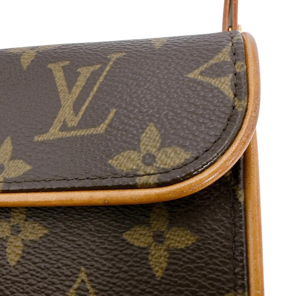 LOUIS VUITTON Monogram Florentine Waist bag Pochette Monogram canvas Brown Used