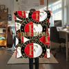 1PC Feyenoord Custom Name Patterned Flannel Blanket Suitable For All Seasons For Home Decor Warmth And Comfort Gifts Holiday Present