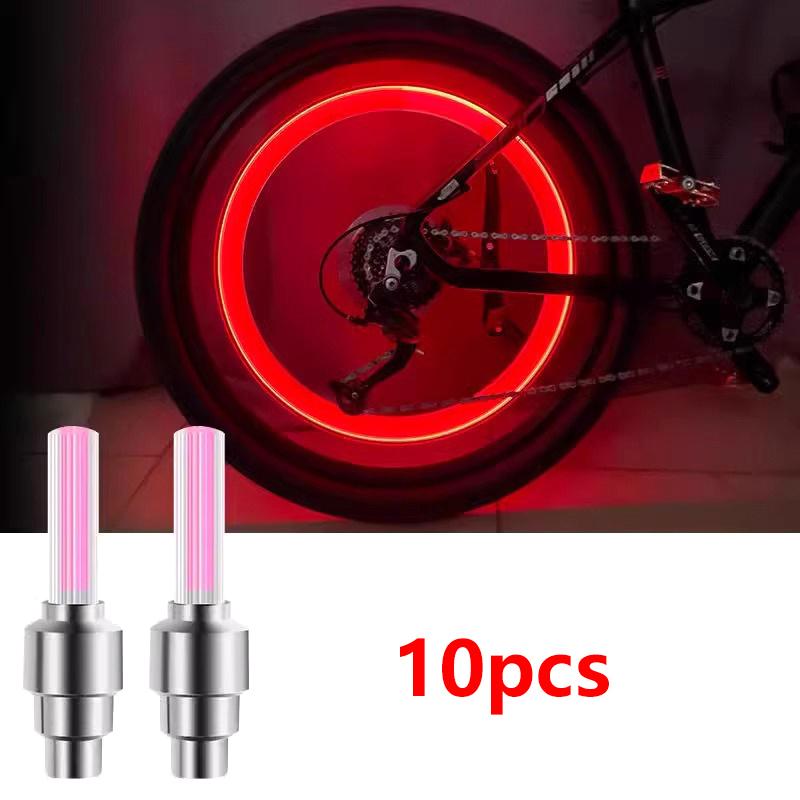 Светодиодный фонарь для вентиля велосипеда, неоновый фонарь для спиц велосипеда, фонарь для вентиля шины велосипеда, предупреждающий фонарь для ночной езды Аксессуары для велосипеда