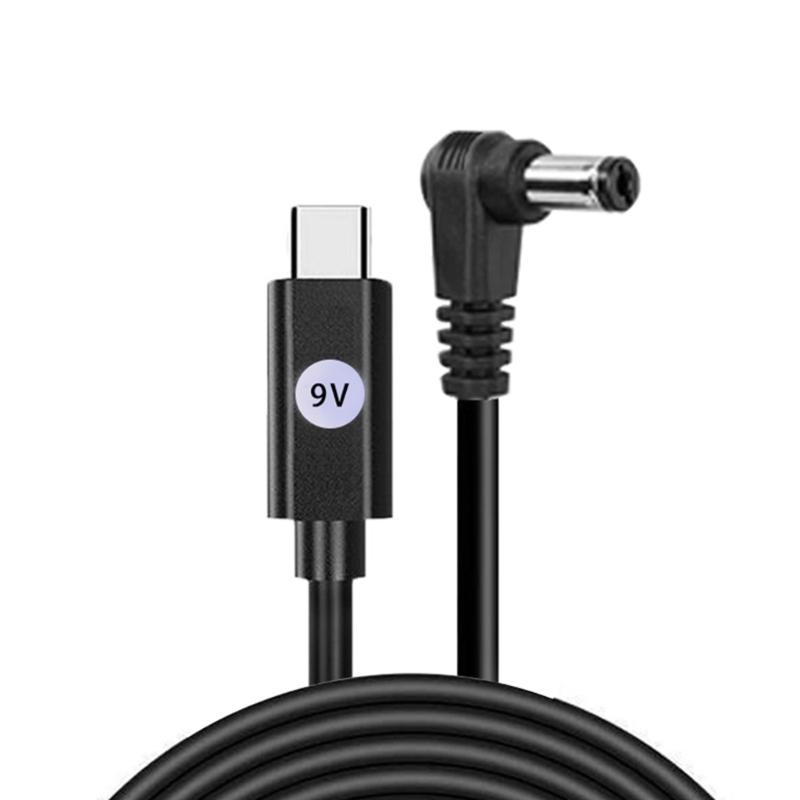 Кабель для зарядки от USB-C к DC5521 с широкой совместимостью для адаптеров питания ноутбуков для надежной зарядки, ПВХ-шнур