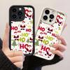 JT458 Остатки рисунка «Хо-хо-хо Санта» для iPhone 17 16 15 14 13 Pro Max Samsung S26 S25 Ultra A17 A07 A56 A16 Xiaomi 15T Redmi 15c 14C Note 11 12 Мягкий чехол