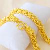 Gold Dubai Brass Gold Plated Fire Double Faucet Cloth Dragon Pattern Necklace Factory Direct Men's Jewelry