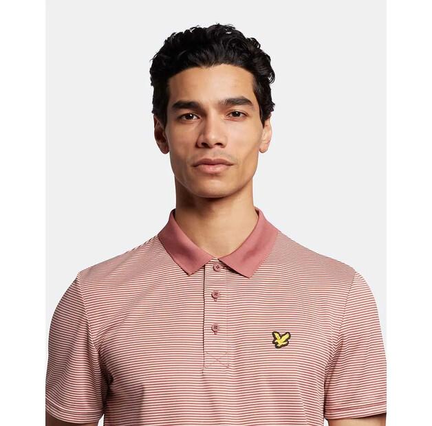 Lyle & Scott Microstripe поло с короткими рукавами