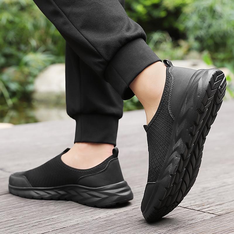 Мужские летние сетчатые повседневные кроссовки с плоской подошвой, удобные, легкие, ленивые, с мягкой подошвой, дышащие, вулканизированные