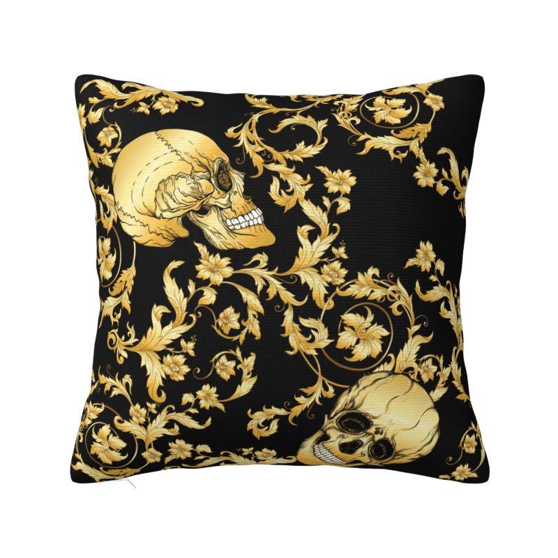 Rococo Kaleidoscopic Floral Cushion Cover 45x45cm European Baroque Art Velvet Nordic Throw Pillow Living Room Decoration
