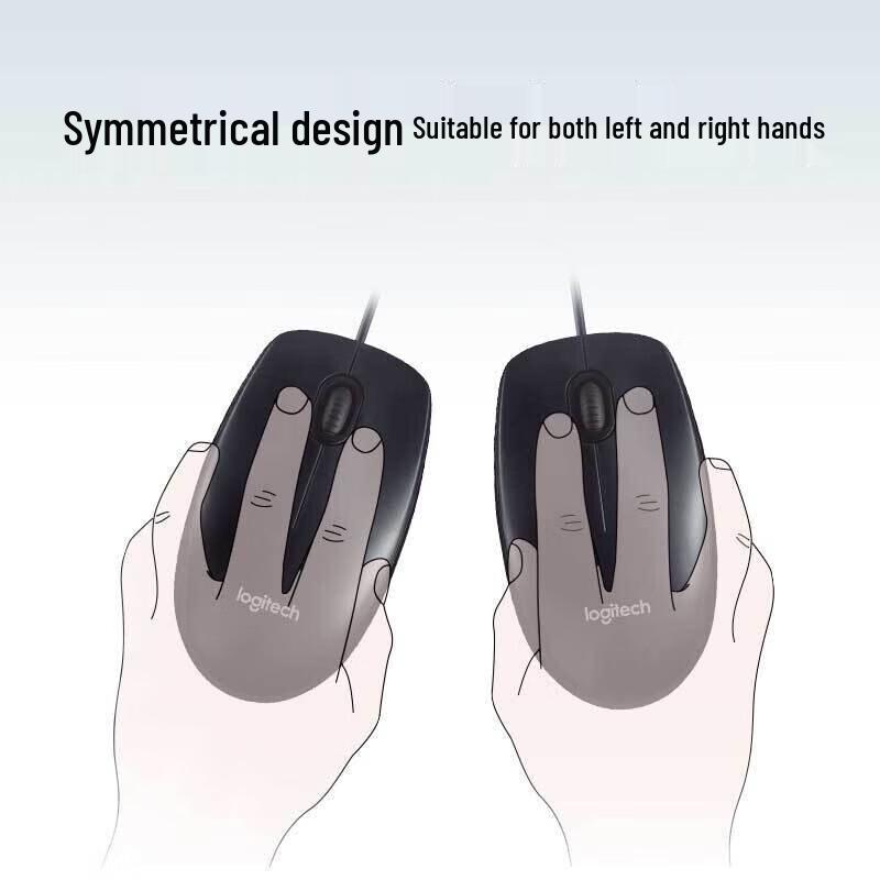 Logitech Проводная симметричная мышь M90/M91P