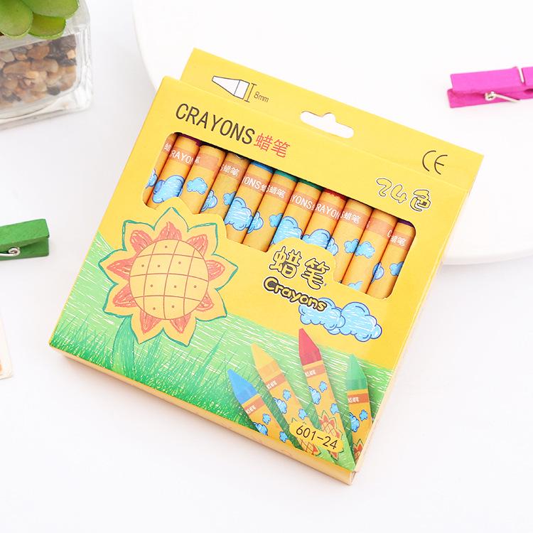 24-Color Crayons & Drawing Pens Set for Kids and Toddlers – Versatile Multi-Color Stationery for Art and Graffiti.