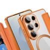 Samsung Galaxy S26 Ultra Flip Case, RFID Wallet MagSafe with Camera Protection, Orange