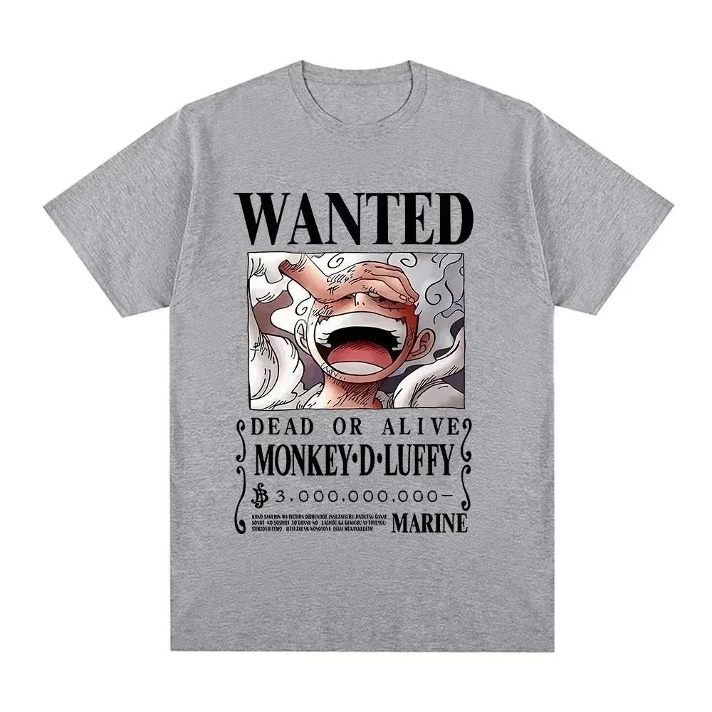Luffy Gear 5 Мужская футболка Японский аниме мультфильм футболка унисекс Monkey D Luffy Harajuku Y2k Streetwear Мужская одежда