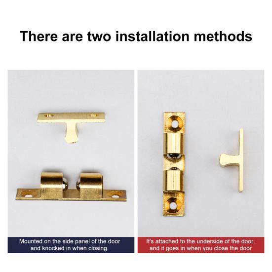 Закрывающая защелка Гладкая поверхность Нержавеющая защитная защелка для кухонной двери со свободными винтами Соединение с шкафом Толстая простая установка Дверная защелка для дома
