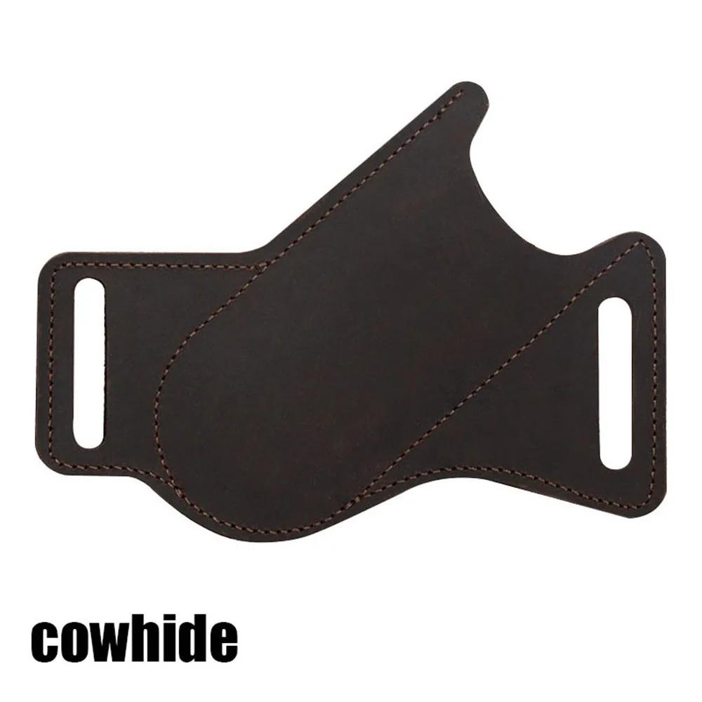 Кожаный Карманный EDC Пояс для Мужчины Чехол для Складного Ножа на 5 Дюймов Cross Draw Правосторонний Открытый Сверху 2025