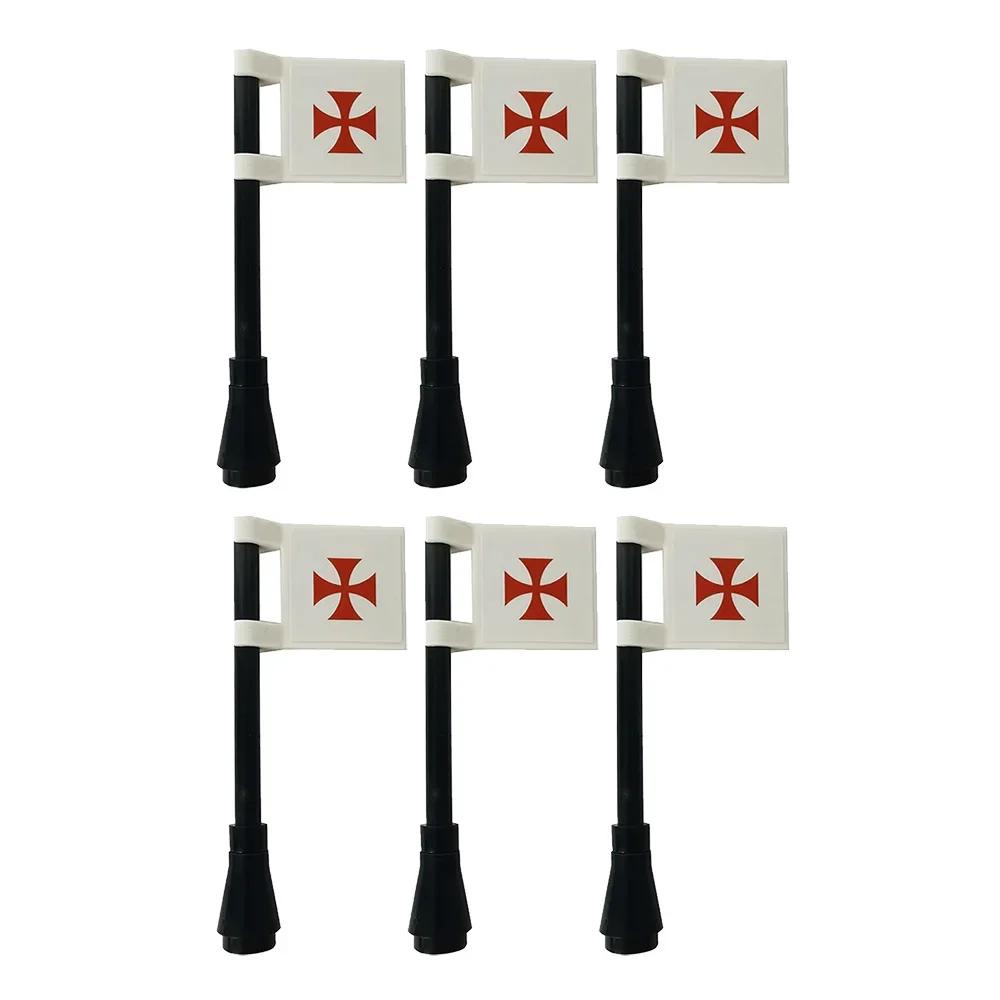 Флаг Строительный блок Средневековые города-государства Военная фигурка Флаг Оружие Древний Священная Римская империя Иерусалим Рыцарь Святого Лазаря Легион Игрушка