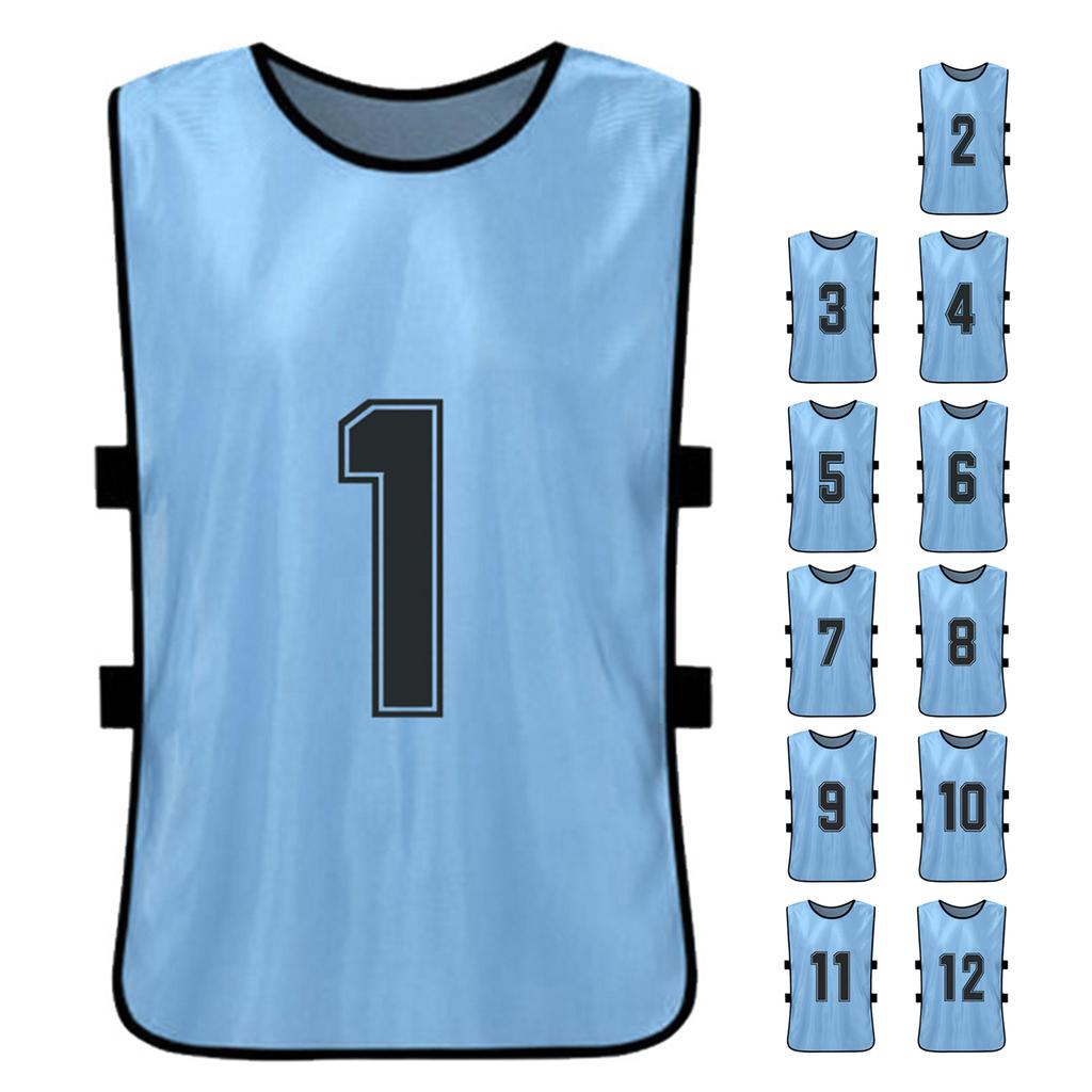 6PCS Kid S Football Pinnies Quick Drying Soccer Jerseys Youth Sports Scrimmage Basketball Team Training Numbered Bibs