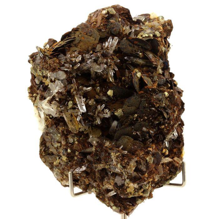 Pierres et Minéraux. Siderite, Quartz , Pyrite. 1076.0 ct. Mésage Mine, Saint-Pierre-de-Mésage, France.