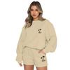 Foreign trade new round neck women's sweater suit casual sports suit hooded fashion fleece sweater trendy clothes