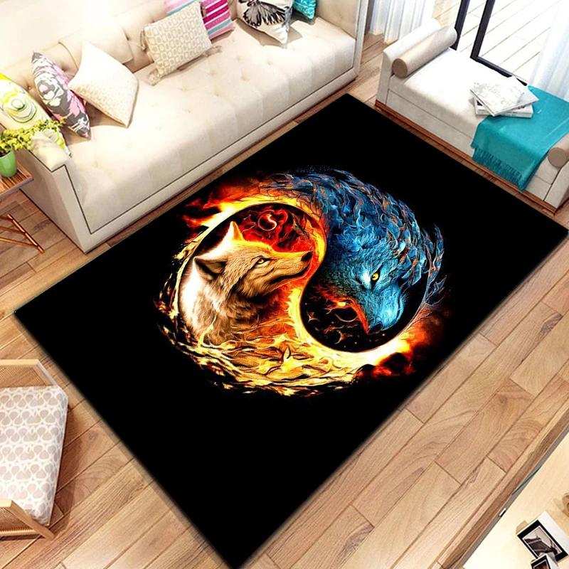 15 Size Tai Chi Bagua Yin Yang Pattern Rug Carpet for Living Room Bathroom Mat Creative Doormat Carpet for Bedroom Home Decor