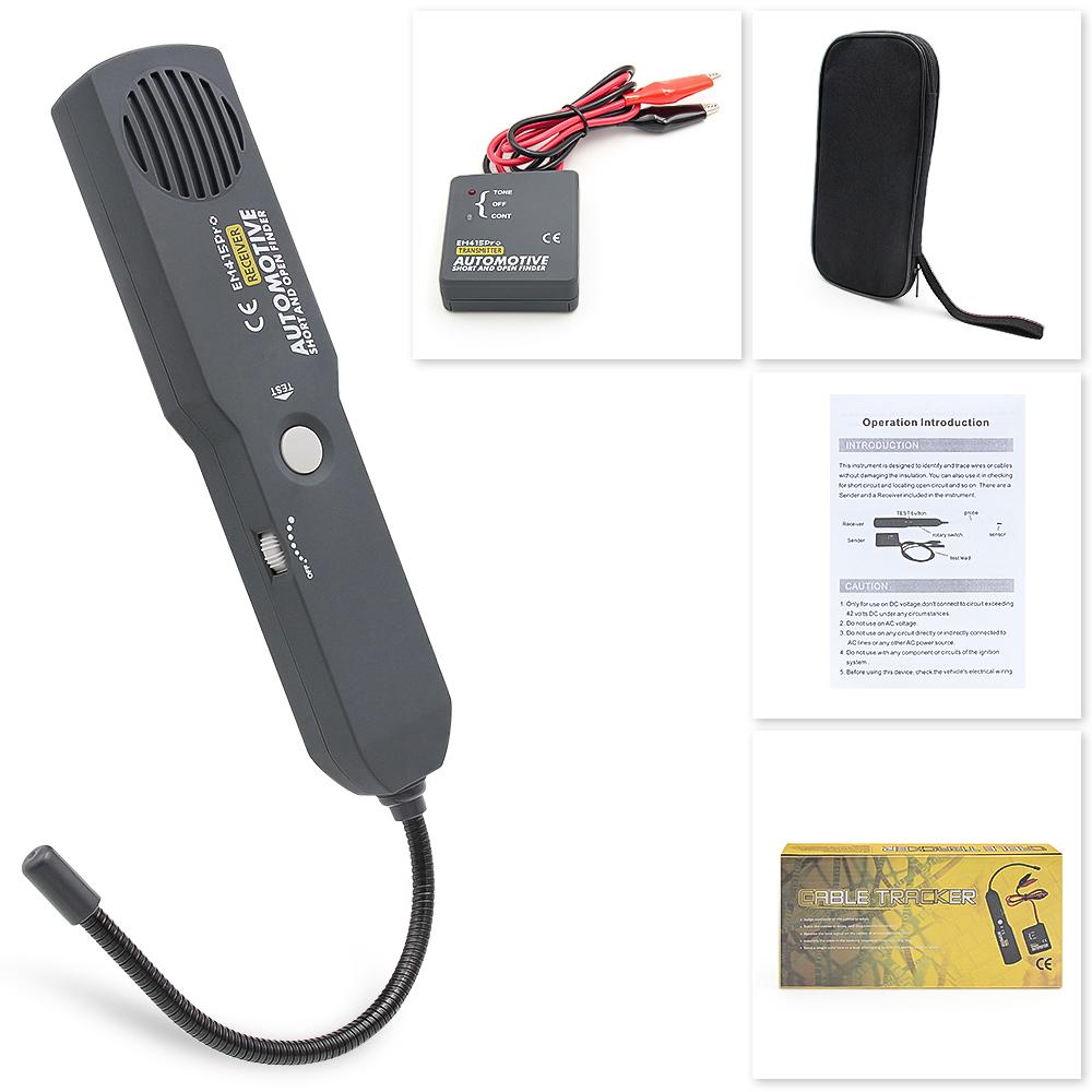 Автомобильный EM415PRO Автомобильный детектор короткого замыкания Инструмент для ремонта автомобиля Детектор короткого открытого кабеля Тестер линии трассировки кабеля EM415PRO Инструмент для ремонта сканера