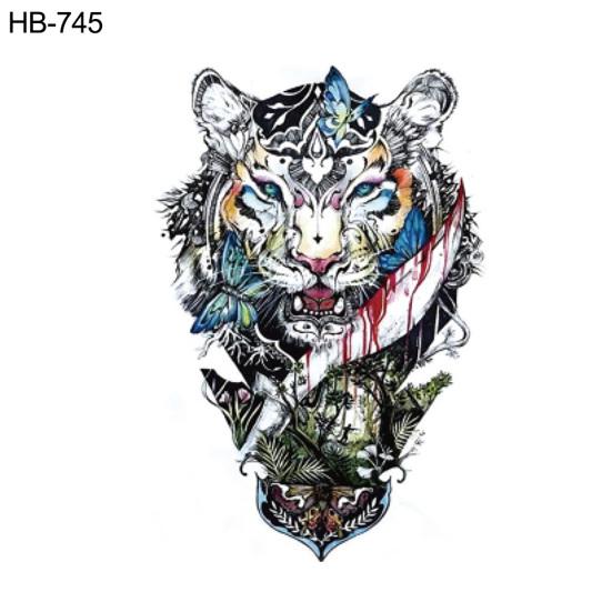 Прохладный Тигр Лев Дракон Рука Плечо Водонепроницаемая Временная Поддельная Татуировка Наклейка