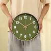Nbdeal Настенное Радио Непрерывная Секунда 3D Диаметр 30 см Часы, Волна, Аналоговые, Стрелка, Тихий, Персонажи, (Трава зеленая)