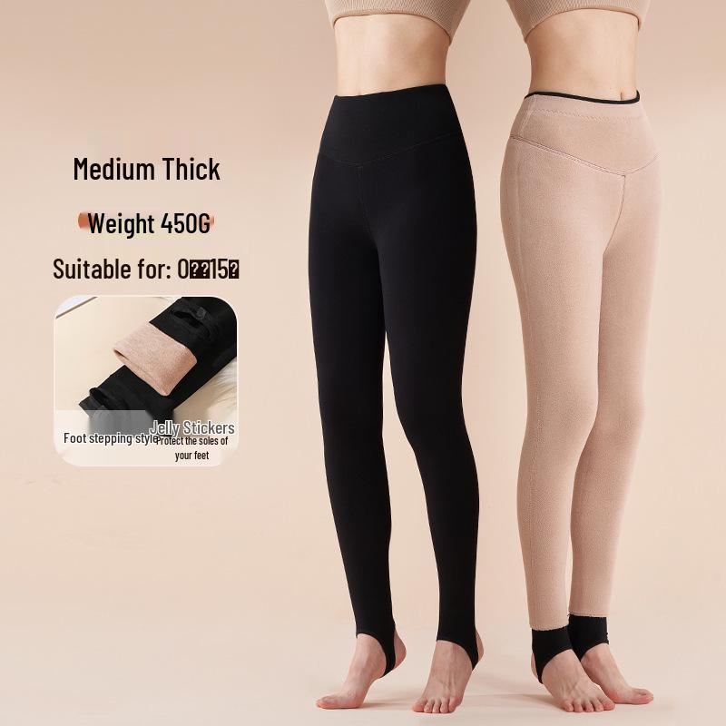 Women's Thick Fleece-Lined Wool-Blend Pants, Ideal for Winter Outdoor Wear, Extra-Warm and Cozy.