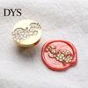 Miniature Seal Stamp Head Lily Floral Brass Wax Head, Cute Plant Themed Engraved Botanical Sealing for Journal Card Gift Wrapping Wedding Invitation