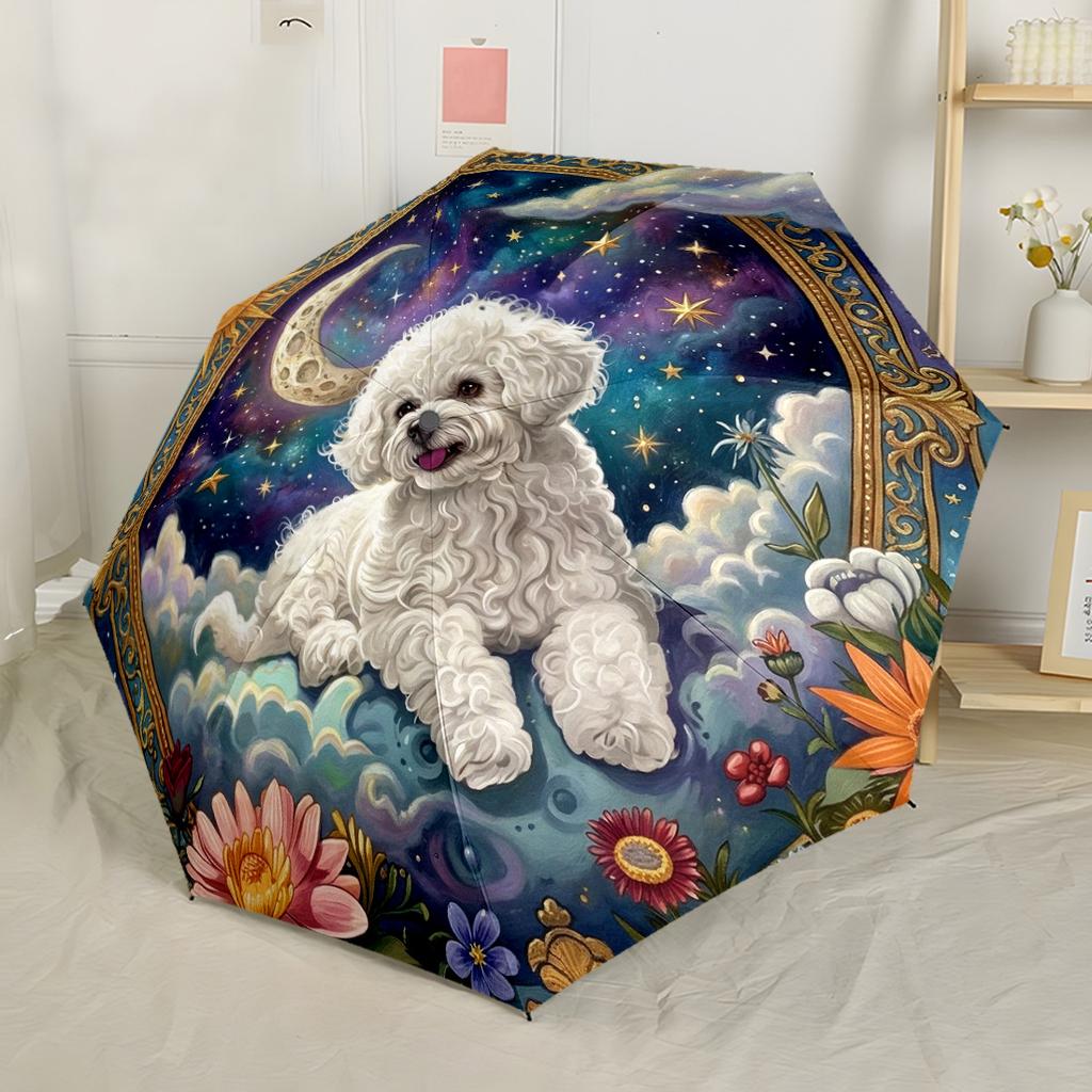 Rainy Day Dachshund Compact Travel Automatic Umbrella Compact & Durable 8-Rib Design Sturdy Construction All-Season Travel Fashionable Accessory