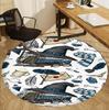 Fantasy film Pattern Round Rug, Indoor/Outdoor Mat, for Picnic, Gameroom, Bedroom, Office, Living Room, Home Decor Carpet, Birthday Gift