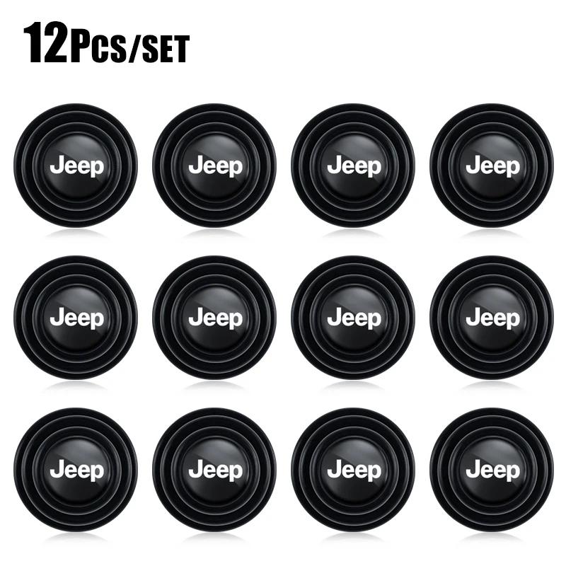For Jeep Car Door Shockproof Silicone Gasket Buffer Pad Accessories For Jeep Grand Cherokee Wrangler JK Gladiator Compass Ren