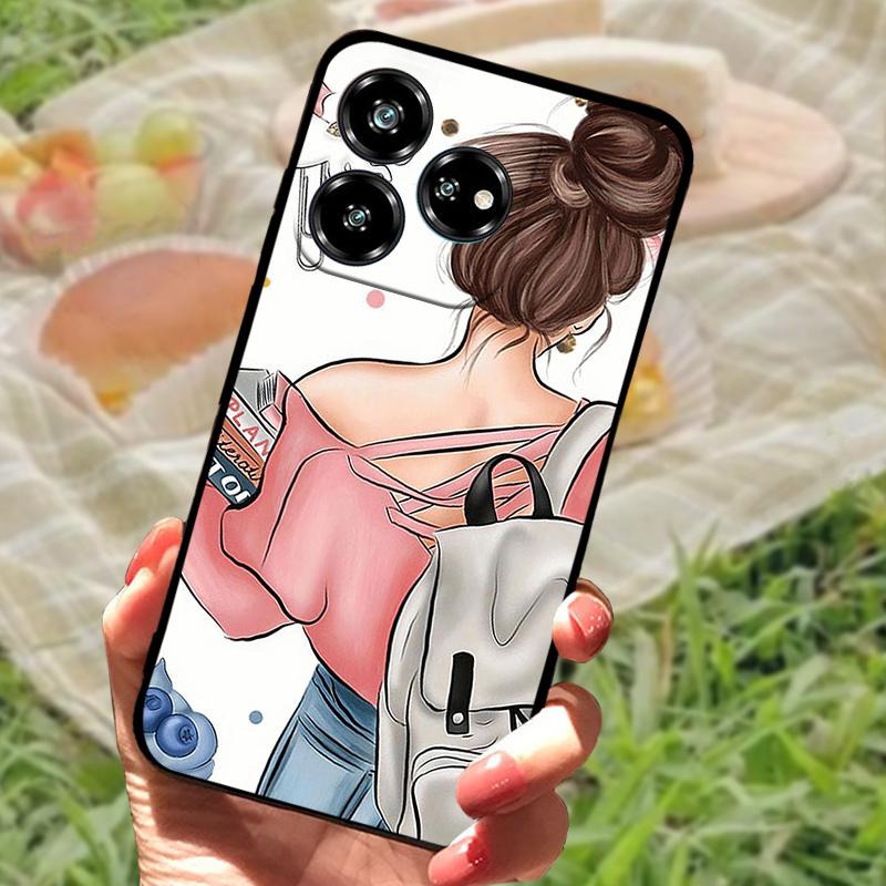 For ZTE Blade V60 Coque Case Nubia V60 Phone Protective Soft Silicone Funda Cover For ZTE Axon 60 4G Z2356 Bumper Fashion Floral