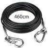 460/900/1500 Stainless Double Steel Heavy-Duty Reflective Dog Tie-Out Cable Capacity with Swivel Snap Hooks - Ideal for Outdoor