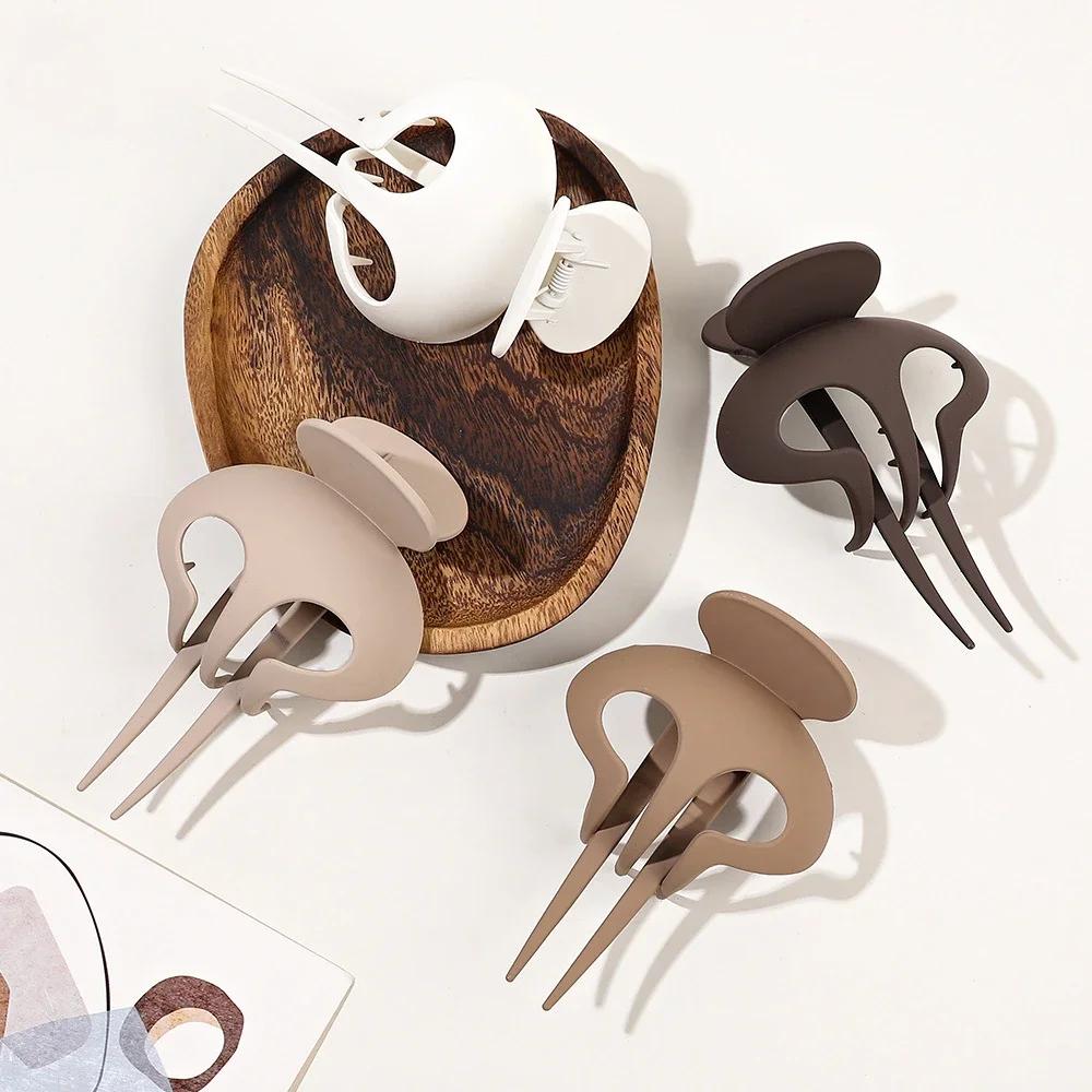 Женский большой зажим для волос, пластиковый бесшовный утконос, коготь для женщин и девочек, простые заколки для волос, инструменты для укладки, аксессуары для волос