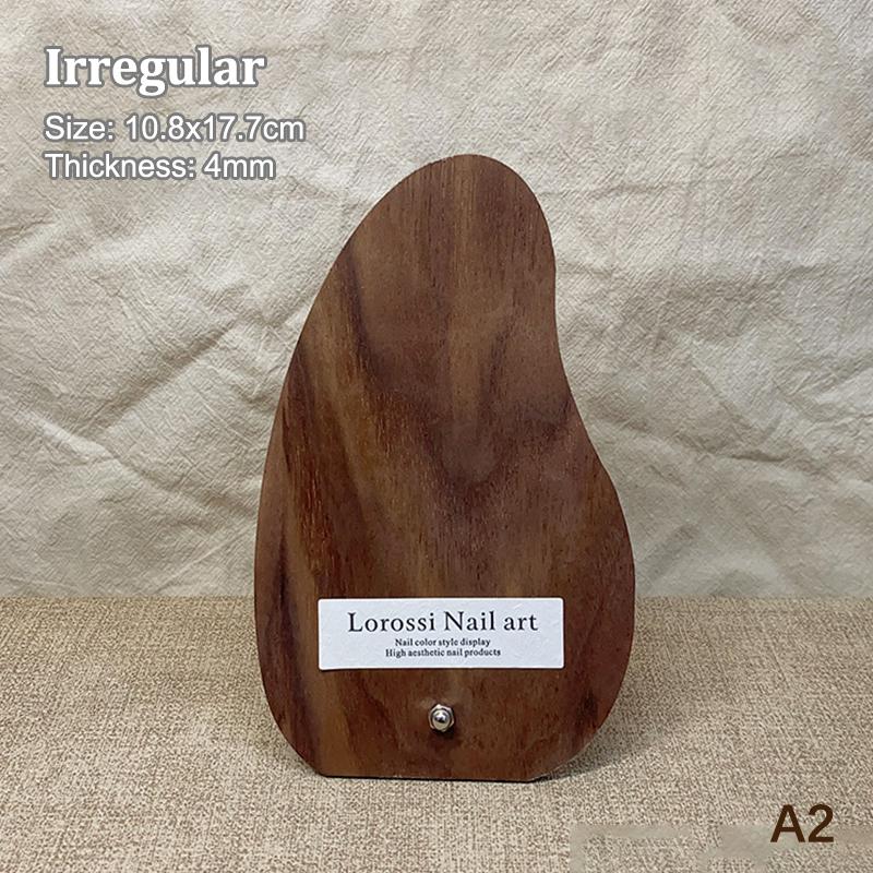 Древний стиль Нейл-арт Цветовая палитра Ореховая доска для демонстрации Украшение Нанесение лака для ногтей Клей Цветовая карта Маникюр Демонстрационная стойка для образцов