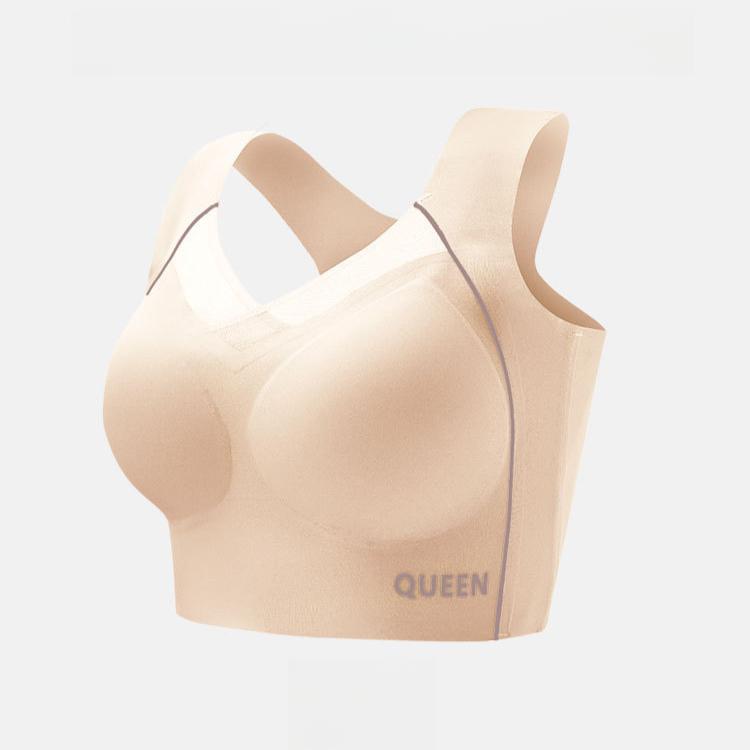 Women's Seamless Bra Beautiful Back Plus Size Bra Women's Gathering Bra No Steel Ring Sports Bra