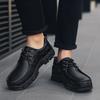 Мужская деловая повседневная обувь 2025 года, рабочая обувь на толстой подошве, мужские универсальные удобные уличные туфли-оксфорды на шнуровке