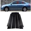 6 шт. Глянцевые черные накладки на стойки для Nissan Teana J32 2009 2010-2012 Декоративная накладка на дверь, наклейка на окно, Автостайлинг