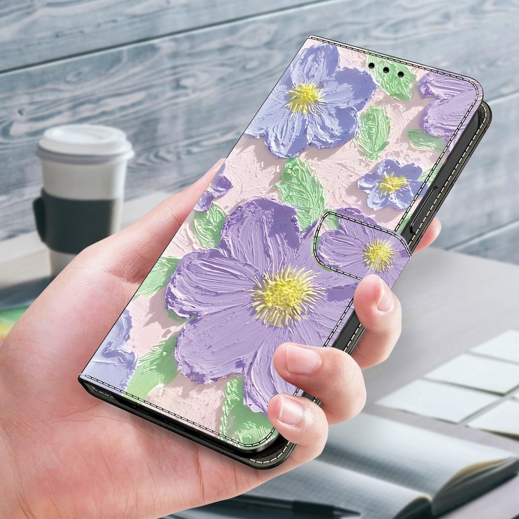 Чехол для Samsung Galaxy A16 5G/4G с печатью узора, противоударный кожаный чехол-книжка с кошельком для телефона