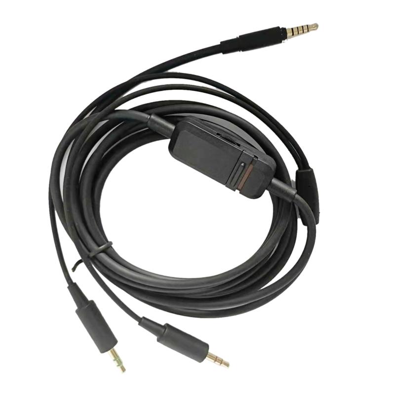Обновленный портативный кабель для наушников Beyerdynamic MMX300 Черная оплетка ПУ-провод Вспомогательный кабель