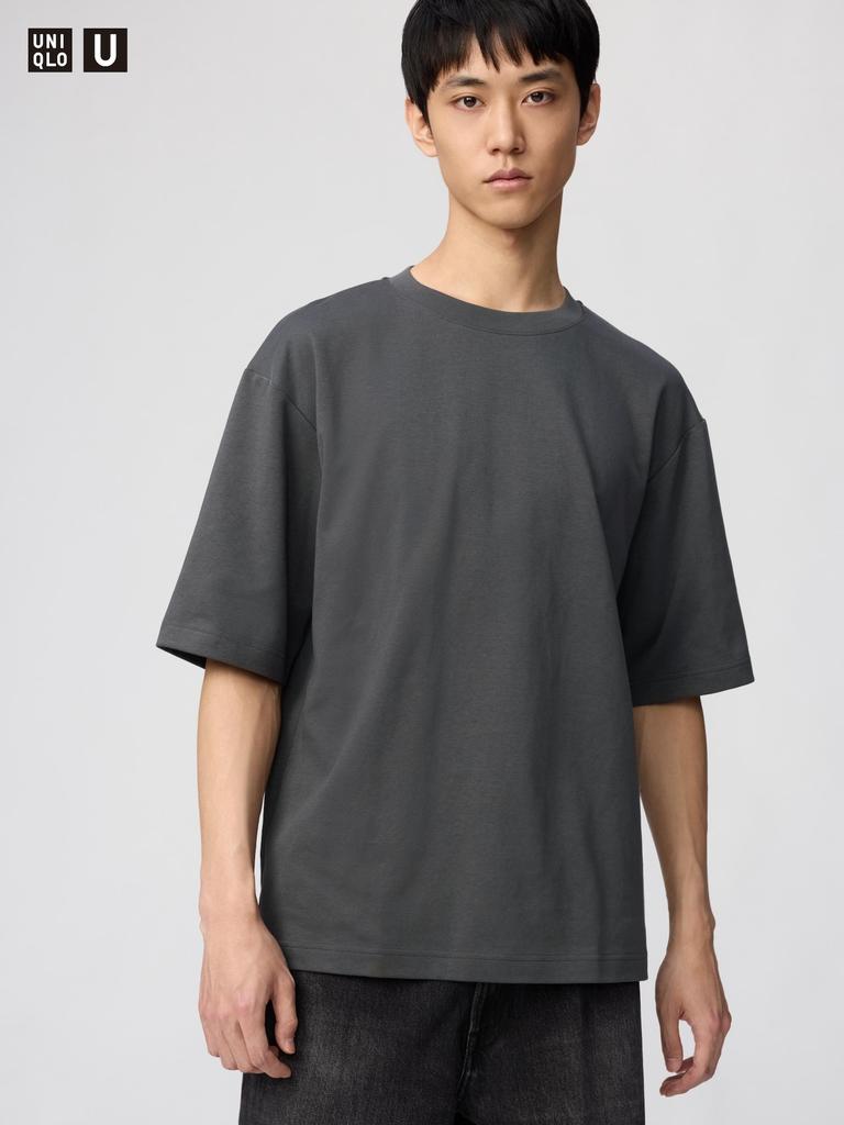 Uniqlo Футболка Japan Air Rhythm Cotton Oversize с рукавами 5 минут 