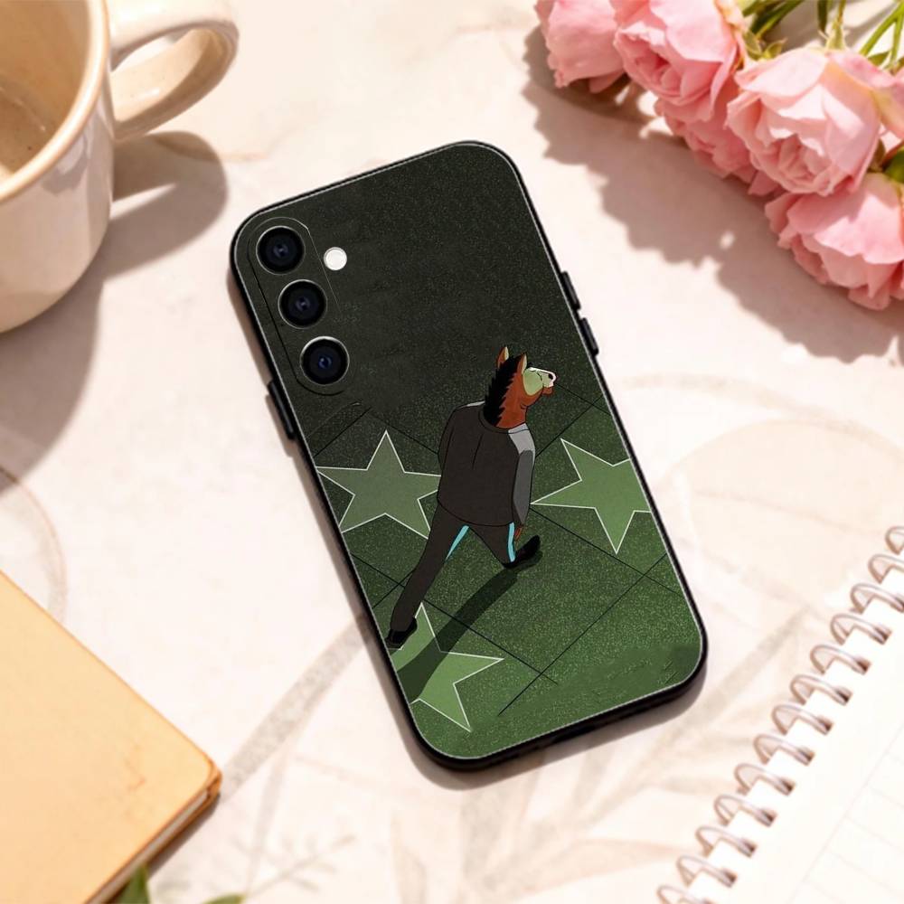 S-Печальный B-БоДжек Лошадь Чехол для телефона Для Samsung Galaxy A73,A72,A71,A70,A53,A52,A51,Другие Мягкий Черный Корпус
